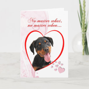 Rottweiler-Valentijn Feestdagen Kaart