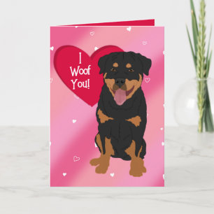 Rottweiler-Valentijnsdag Bedankkaart