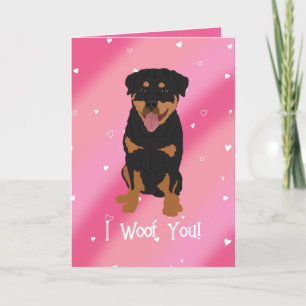 Rottweiler-Valentijnsdag Bedankkaart
