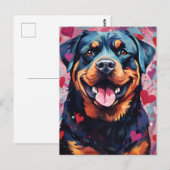 Rottweiler Valentijnsdag Briefkaart (Voorkant / Achterkant)