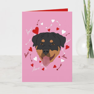 Rottweiler Valentijnsdag Feestdagen Kaart