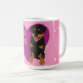 Rottweiler-Valentijnsdag Koffiemok (Voorkant rechts)