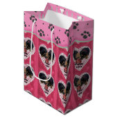 Rottweiler-Valentijnsdag Medium Cadeauzakje (Voorkant Gekanteld)