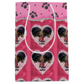 Rottweiler-Valentijnsdag Medium Cadeauzakje (Voorkant)