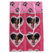 Rottweiler-Valentijnsdag Medium Cadeauzakje (Achterkant)
