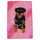 Rottweiler-Valentijnsdag Medium Cadeauzakje (Voorkant)