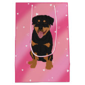 Rottweiler-Valentijnsdag Medium Cadeauzakje (Achterkant)