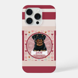 Rottweiler Valentijnshart iPhone 11 Pro Hoesje iPhone 15 Pro Case
