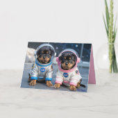 Rottweiler Valentine Card Feestdagen Kaart (Achterkant)
