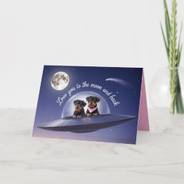 Rottweiler Valentine Card Feestdagen Kaart
