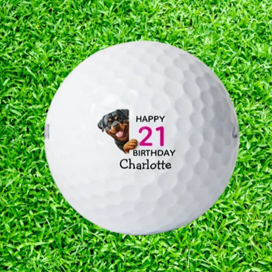 Rottweiler Verjaardag   Golfballen