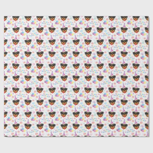 Rottweiler Verjaardag inpakpapier (Vlak)