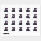 Rottweiler Vierkante Sticker (Vel)