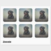 Rottweiler Vierkante Sticker (Vel)