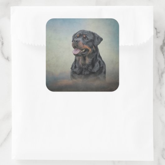 Rottweiler Vierkante Sticker (Tas)
