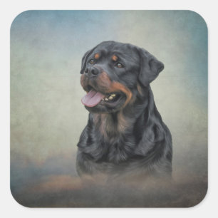 Rottweiler Vierkante Sticker