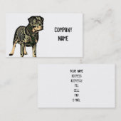Rottweiler-visitekaartjes Visitekaartje (Voorkant / Achterkant)