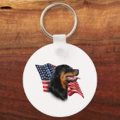 Rottweiler Vlag Sleutelhanger (Voorkant)