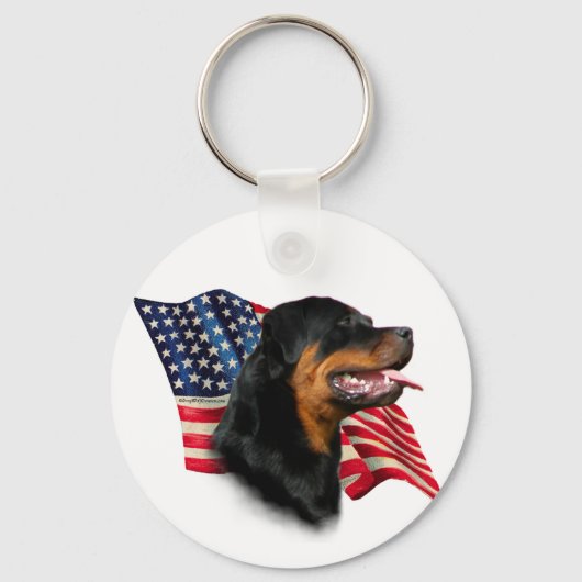 Rottweiler Vlag Sleutelhanger (Voorkant)
