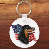 Rottweiler Vlag Sleutelhanger (Achterkant)
