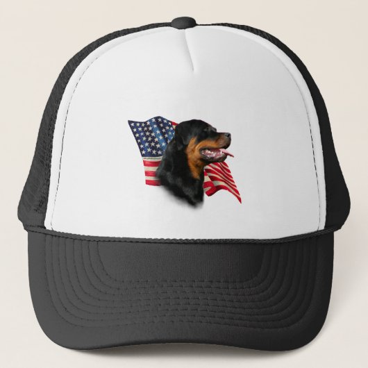 Rottweiler Vlag Trucker Pet (Voorkant)