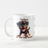 Rottweiler - voeg de naam van de hond toe, verande koffiemok (Links)