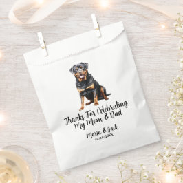 Rottweiler Volledige Kleur Huwelijk voor Huisdiere Bedankzakje
