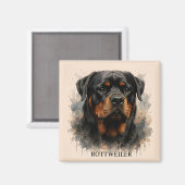 Rottweiler Waakhond Cadeau Magneet (Voorkant / Achterkant)