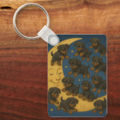 Rottweiler Waanzin Sleutelhanger (Voorkant)