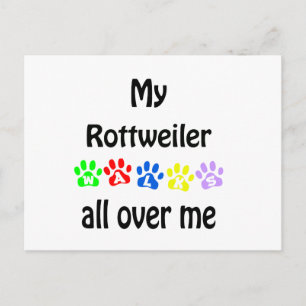 Rottweiler wandelingen ontwerp briefkaart