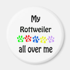 Rottweiler wandelingen ontwerp magneet