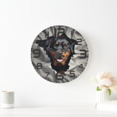 Rottweiler Wandklok (Huis)