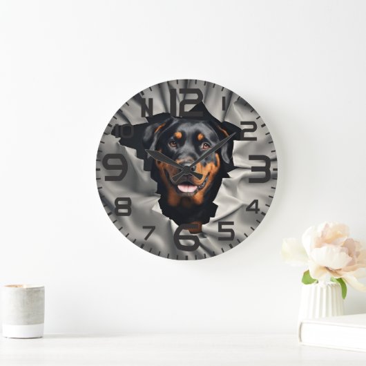 Rottweiler Wandklok (Huis)
