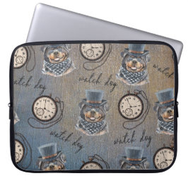 Rottweiler Watch Dog Steampunk Style Laptop Sleeve