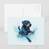 Rottweiler Watersport Briefkaart (Voorkant / Achterkant)