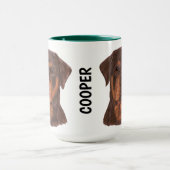 Rottweiler Waterverf Aangepast Mug Mok (Midden)