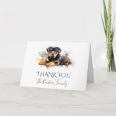 Rottweiler Waterverf Dank u kaart (Voorkant)