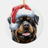 Rottweiler-Waterverf keramisch Ornament (Voorkant)