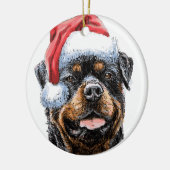 Rottweiler-Waterverf keramisch Ornament (Links)