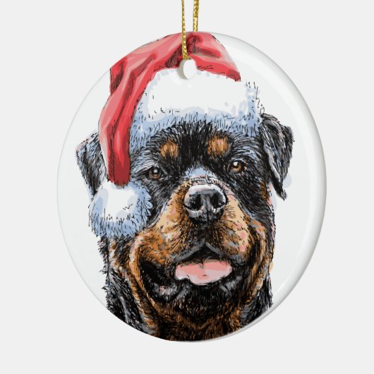 Rottweiler-Waterverf keramisch Ornament (Links)