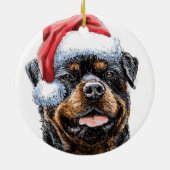 Rottweiler-Waterverf keramisch Ornament (Achterkant)