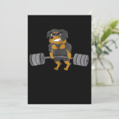 Rottweiler Weightlift Bodybuilding Dog Aankondiging (Staand voorkant)