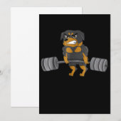 Rottweiler Weightlift Bodybuilding Dog Aankondiging (Voorkant / Achterkant)