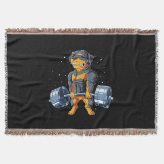 Rottweiler Weightlift Funny Deadlift Mannen Fitnes Deken