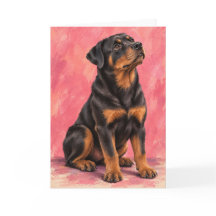Rottweiler Wenskaart | Rottie Hond Portret