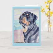 Rottweiler-Wenskaarten Kaart (Gele Bloem)