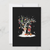 Rottweiler Winter Snow Tree Dog Christmas Winter Kaart (Voorkant)