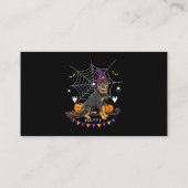 Rottweiler Witch Pumpkin Halloween Mannen Womens D Visitekaartje (Achterkant)