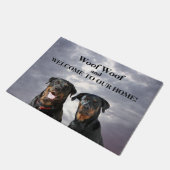 Rottweiler Wof Welkomstdeuren Deurmat (Schuin)