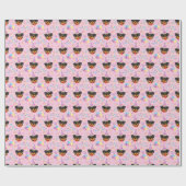 Rottweiler Wrapping Paper in Pink Cadeaupapier (Vlak)